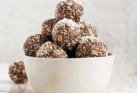 Chocolate Coconut Peanut Butter Energy Bites for Snacks