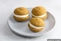 Mini Pumpkin Whoopie Pies with Cream Cheese Filling — Fall Dessert Recipe