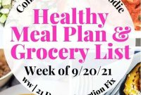 21-Day Fix & WW Meal Plan with Grocery List – Week of Sept 20, 2021