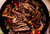 Sizzling Steak Fajitas Recipe with Peppers and Onions