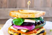 Grilled Vegetable Sandwich with Fresh Mozzarella & Basil Aioli