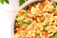 Veggie Egg Fried Rice Recipe with Garlic and Soy
