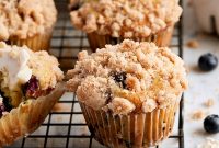Bakery-Style Blueberry Crumb Muffins Recipe