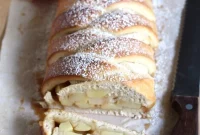 Caramel Apple Braided Bread Loaf Recipe for Fall Baking