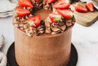 Chocolate Strawberry Cake Recipe — Moist Layer Cake with Fresh Berries
