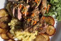 Roast Pork Loin with Apple Compote and Parsnip Purée