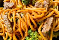 Beef and Broccoli Noodles with Garlic Soy Sauce Recipe