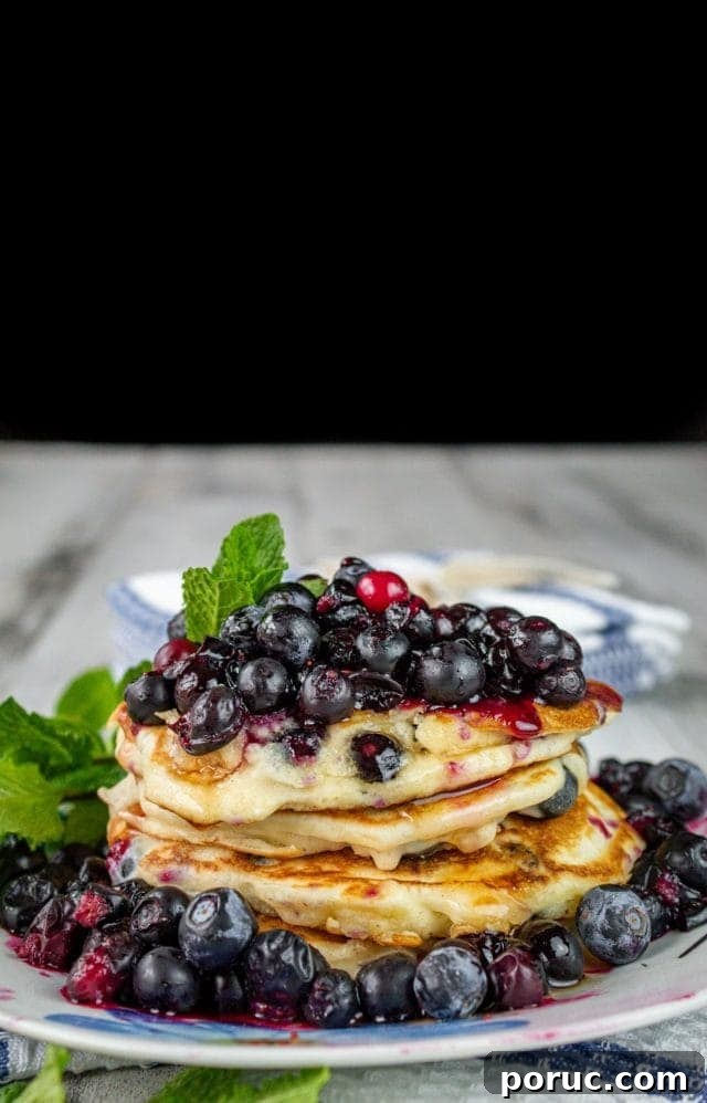 Fluffy Blueberry Pancakes with Cream Cheese Swirl 7 Breakfast ideas