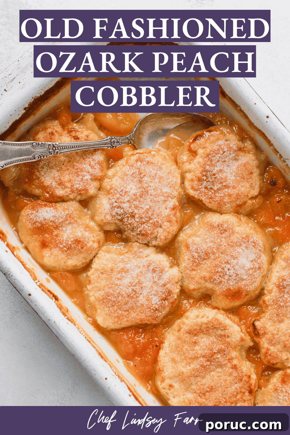 Old Fashioned Ozark Peach Cobbler Vintage