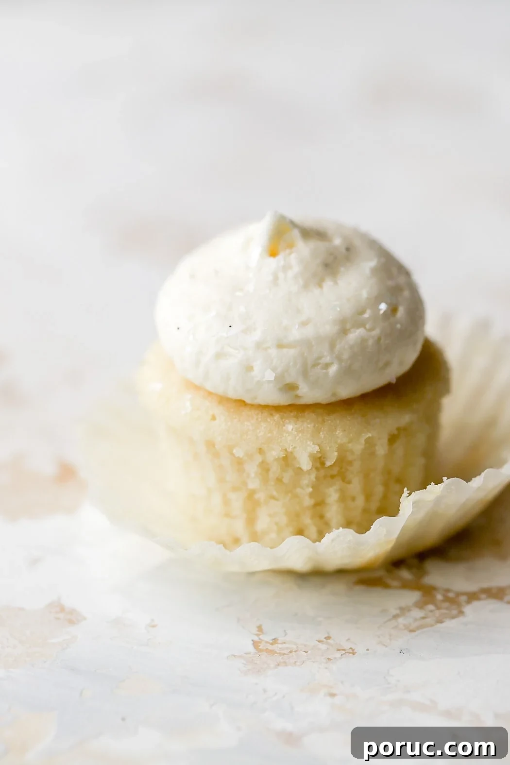 close up of a mini cupcake
