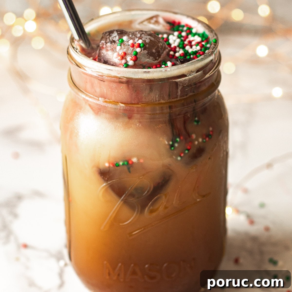 Iced Sugar Cookie Almond Milk Latte — Starbucks Copycat Recipe 2 glass of iced sugar cookie almond milk latte