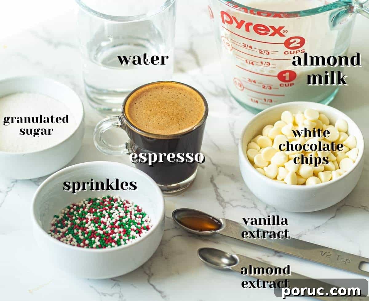 Iced Sugar Cookie Almond Milk Latte — Starbucks Copycat Recipe 4 ingredients for christmas cookie latte