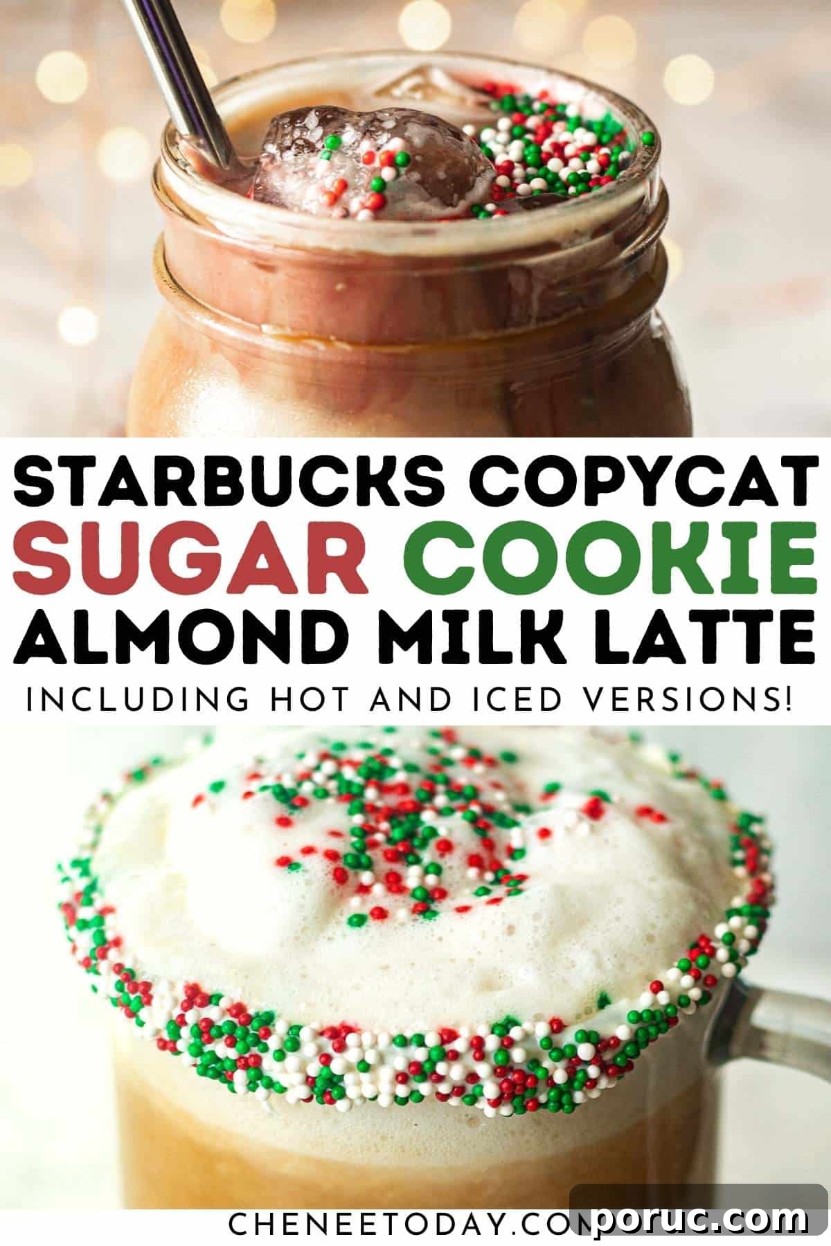Iced Sugar Cookie Almond Milk Latte — Starbucks Copycat Recipe 8 pin for christmas cookie latte recipe