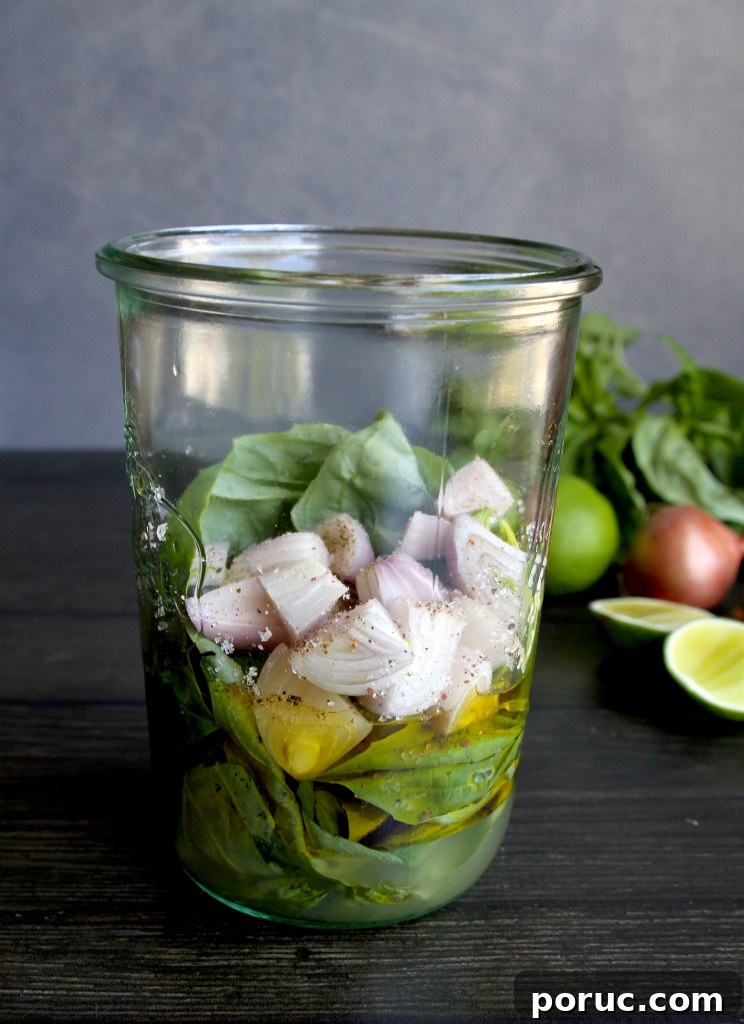 basil lime vinaigrette 