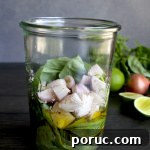 basil lime vinaigrette