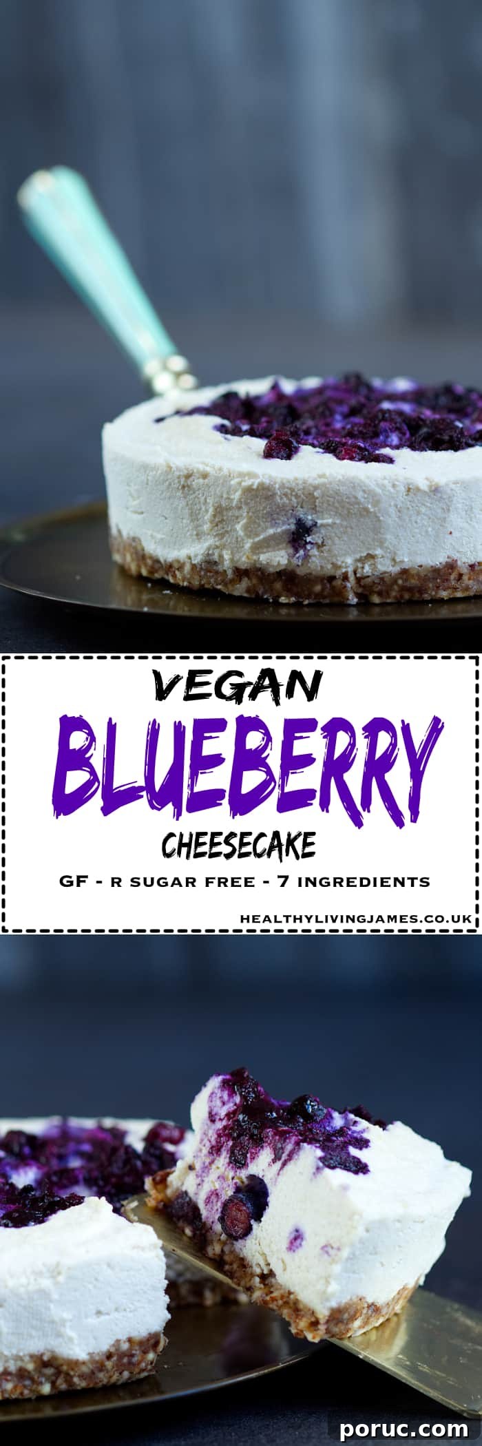 Vegan Gluten-Free Blueberry Cheesecake Recipe 4 Vegan Blueberry Cheesecake Pinterest