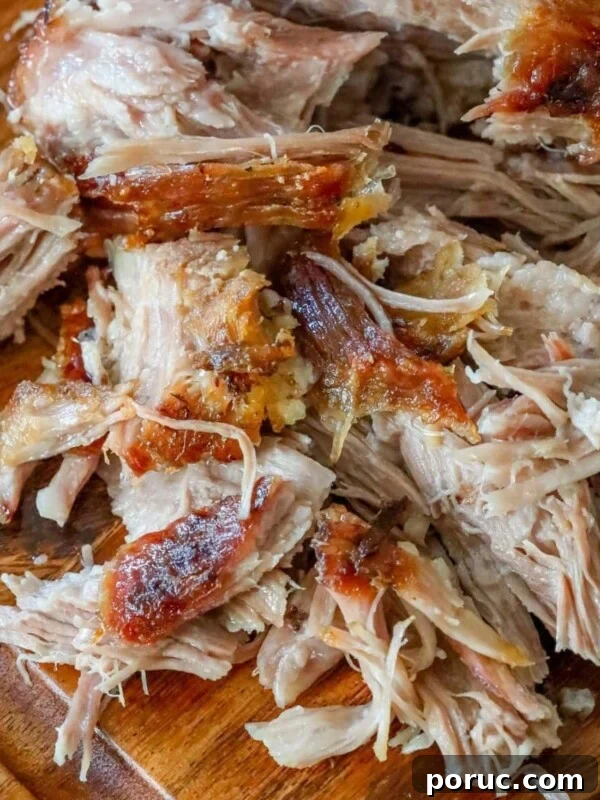 Grilled Corn on the Cob: 3 Quick Methods in 20 Minutes 9 shredded pork shoulder with crispy skin on a cutting board
