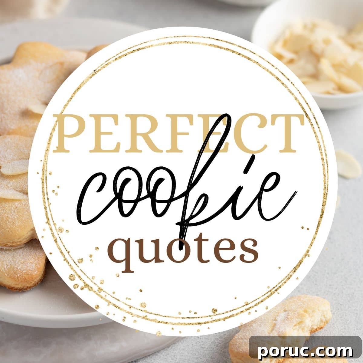 111 Cookie Quotes and Captions for Social Media (2025) 2 Cookies on a dessert plate with overlaying text.