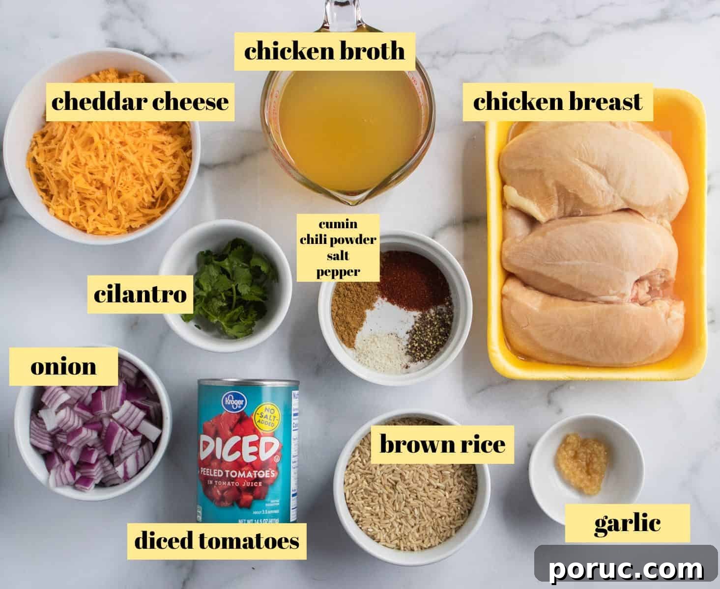 Ingredients to make recipe.