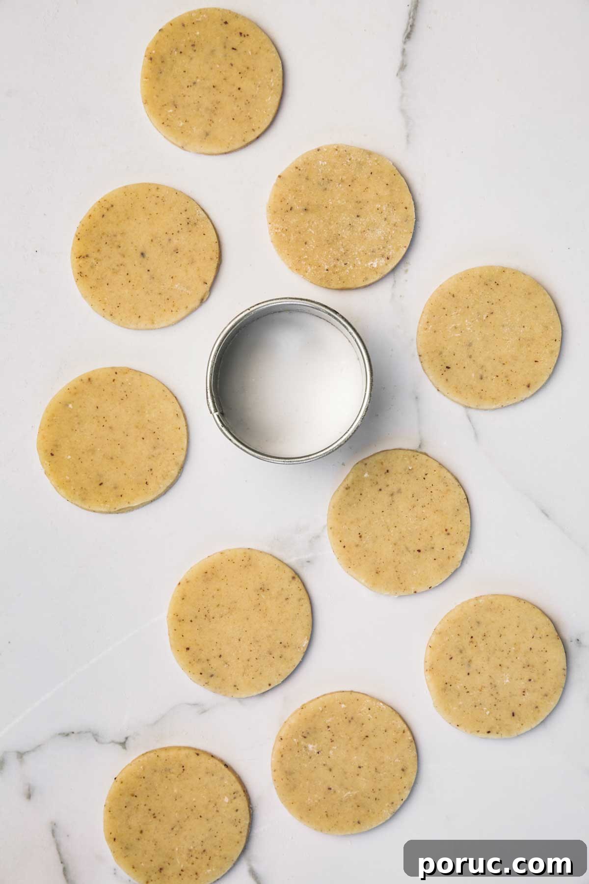 cut-outs cookies on a work surface