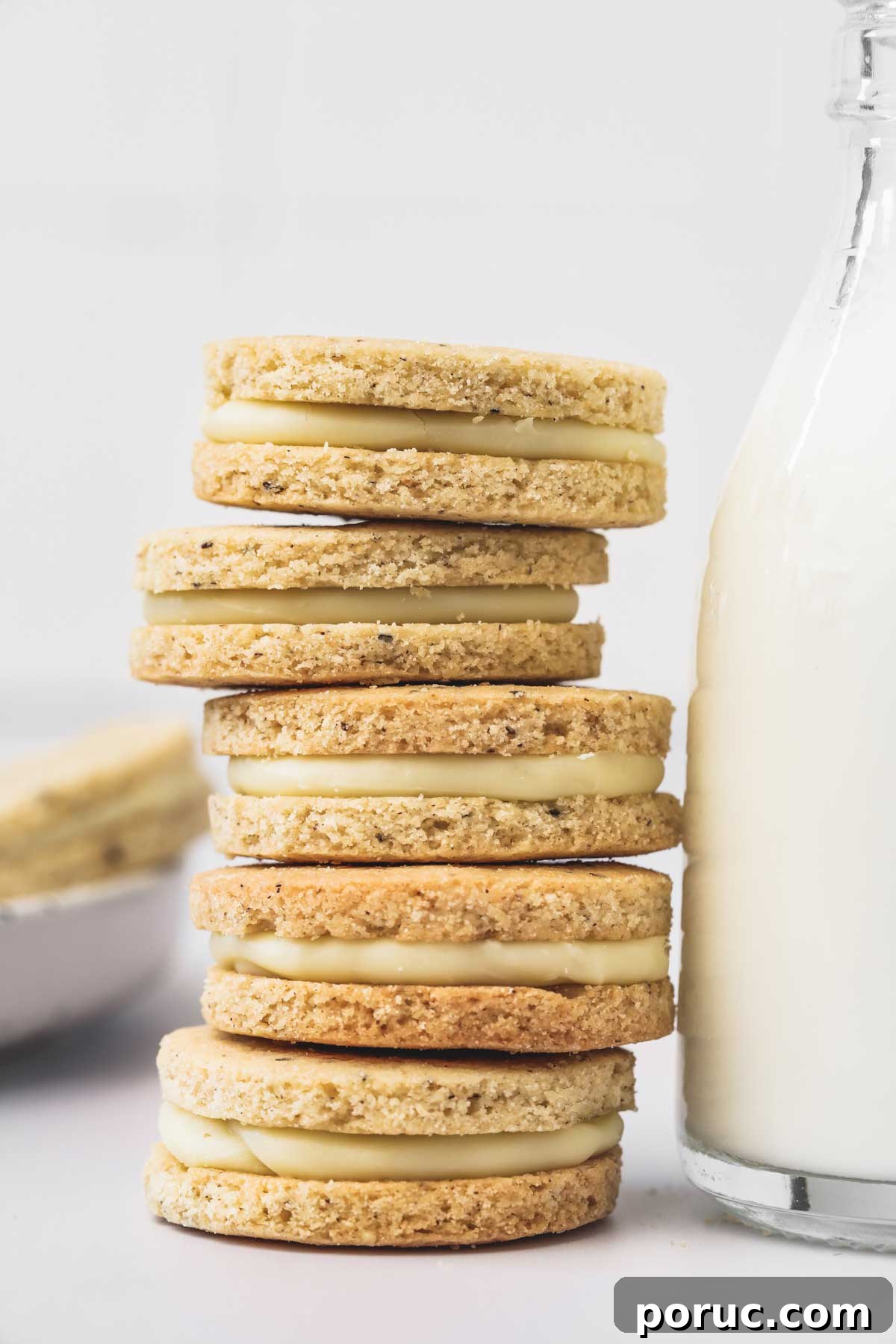 shortbread cookies with a milk bottle