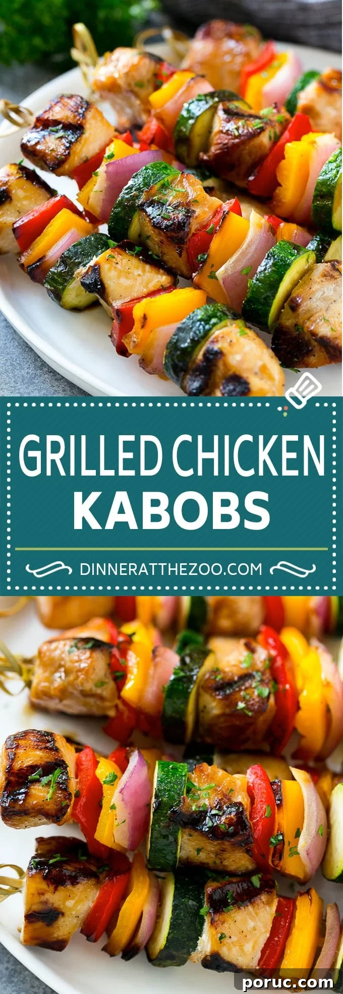 Grilled Chicken Kabobs Recipe | Chicken and Vegetable Kabobs | Grilled Chicken Skewers