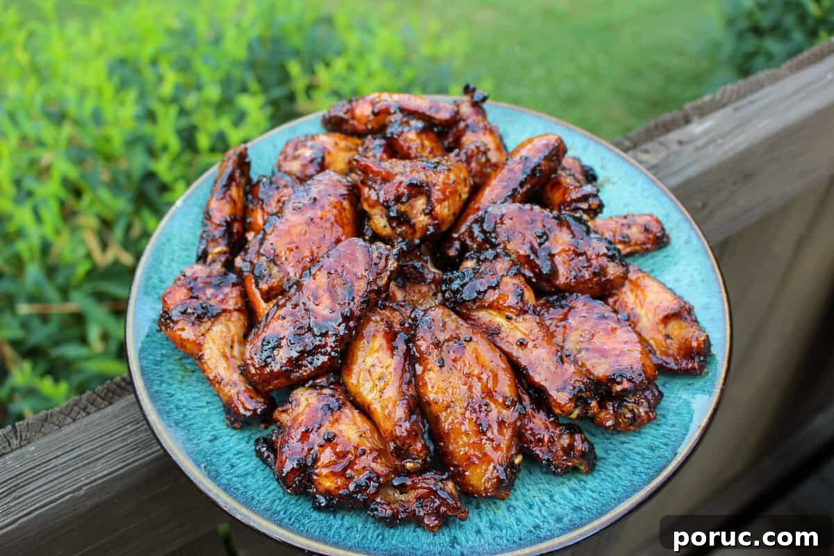 Crispy Baked Peach-Glazed Chicken Wings 8 One final shot of the finished dish.