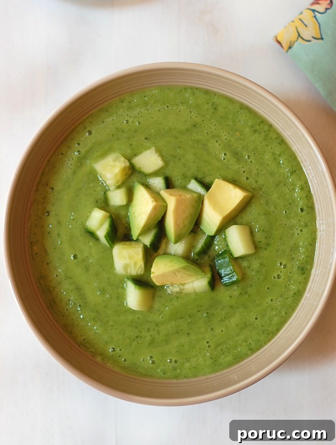 Creamy Spinach and Avocado Soup with Tangy Salsa Verde 3 avocado soup 2