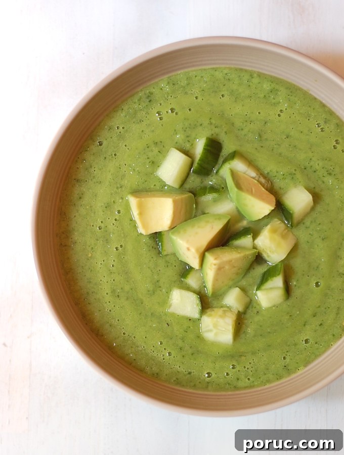 Creamy Spinach and Avocado Soup with Tangy Salsa Verde 5 avocado soup 4