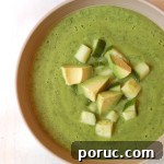 Creamy Spinach and Avocado Soup with Tangy Salsa Verde 6 avocado soup 4