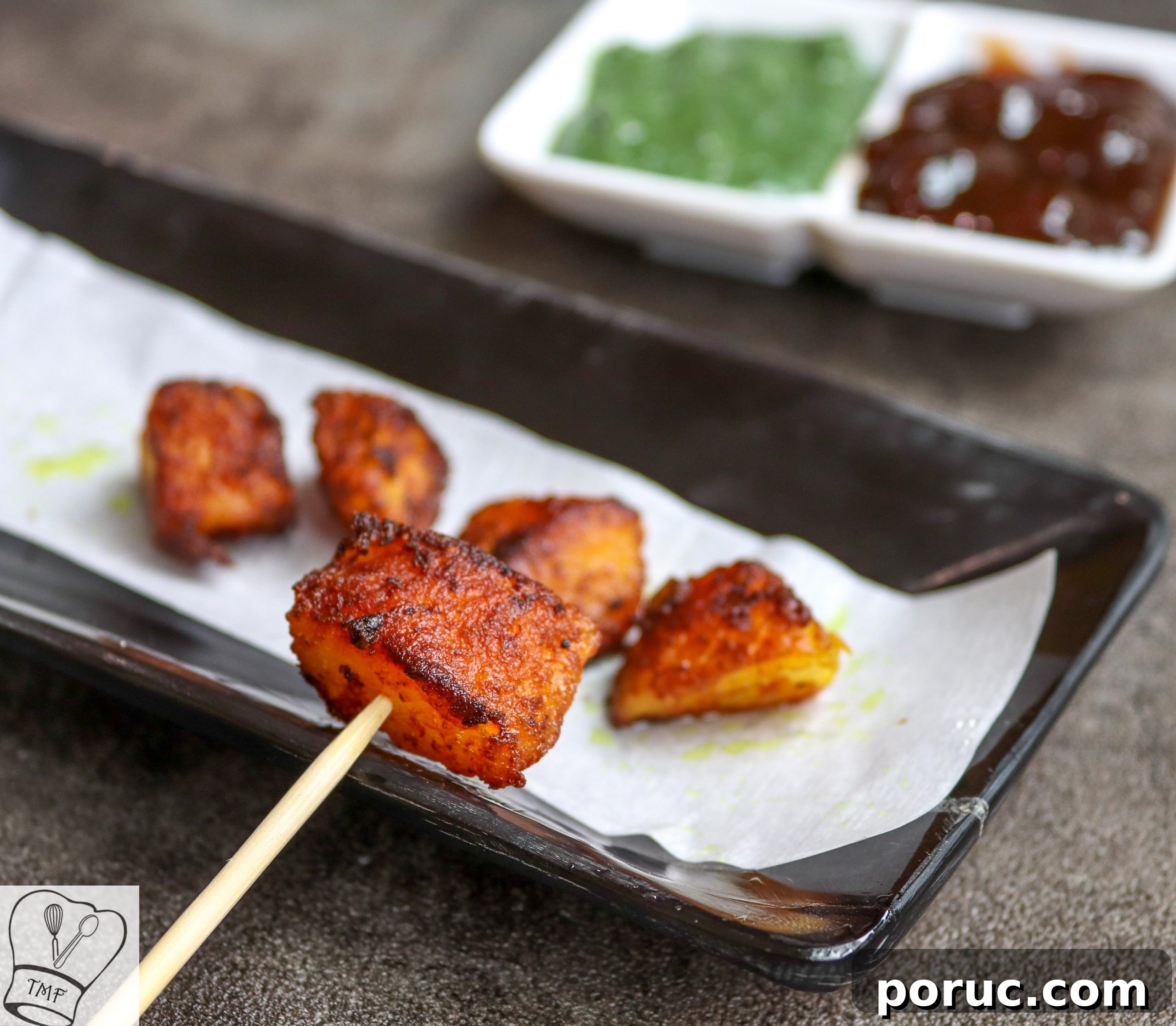 Tandoori Aloo Tikka: Spiced Grilled Potato Skewers Recipe 3 Aloo Tikka close-up