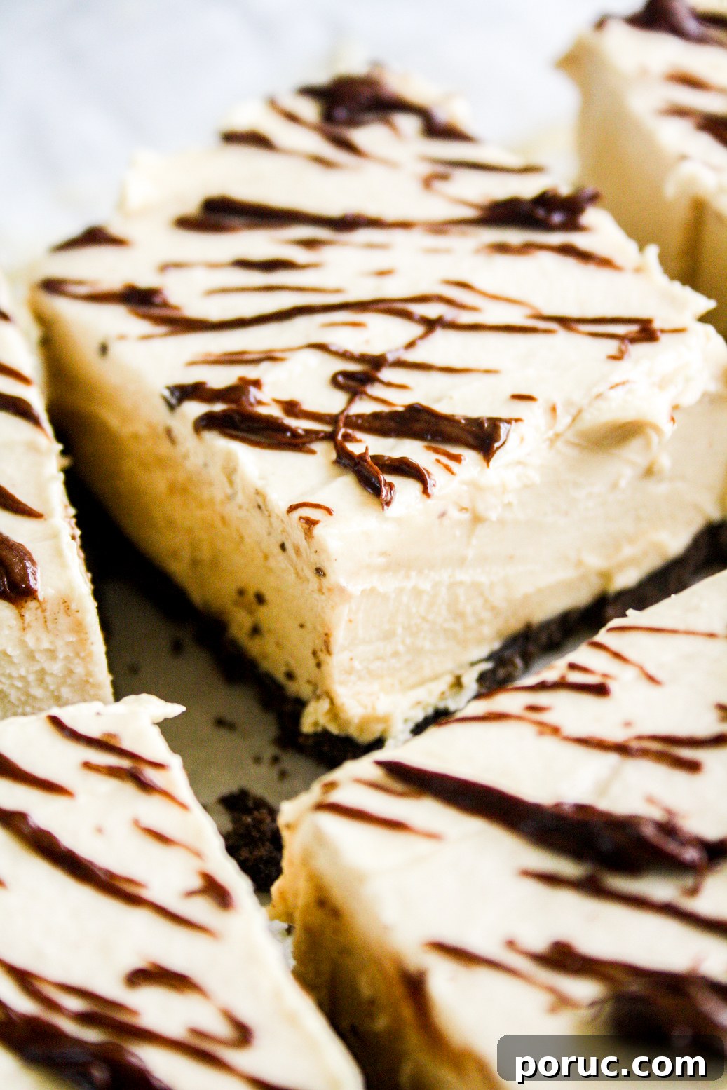 No-Bake Peanut Butter Cheesecake Bars Recipe — Creamy Dessert Step-by-Step 2 Light and creamy no bake peanut butter cheesecake bars with Oreo Crust
