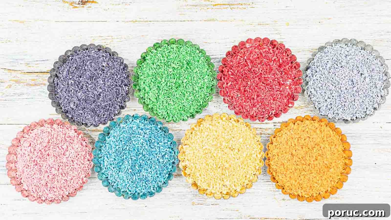 Sugar-Free Sprinkles inside containers in colors.