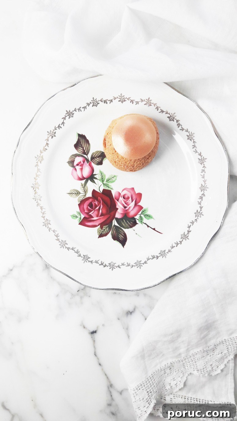 Popelini Paris. Perfect dessert choux, rose & raspberry, apple tatin & tapioca.