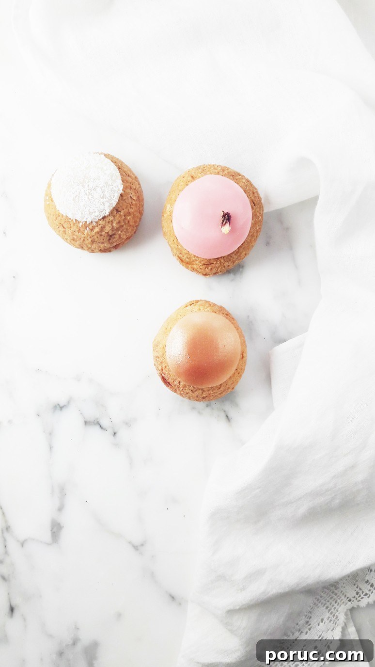 Popelini Paris. Perfect dessert choux, rose & raspberry, apple tatin & tapioca.