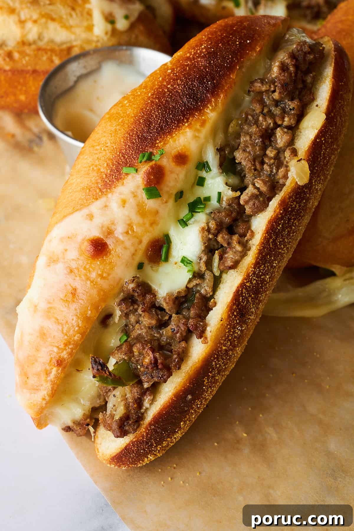 Baked Philly Cheesesteak Sandwich