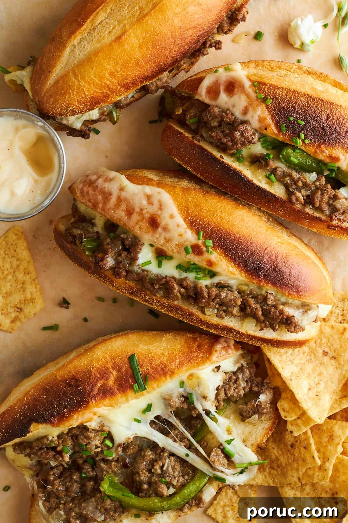 Ground Beef Philly Cheesesteak