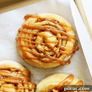 Vegan Caramel Apple Pie Cinnamon Rolls — Sweet & Sticky Treat 21 Sweet & Sticky Caramel Apple Pie Cinnamon Rolls (Vegan Friendly Recipe)
