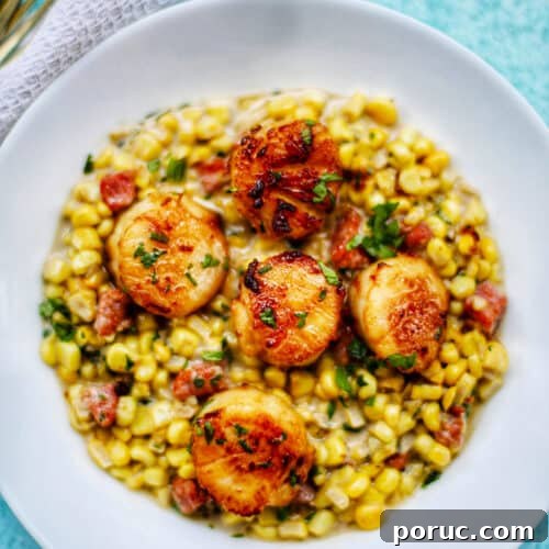 Seared Scallops and Corn