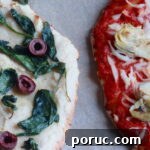 Gluten-Free Vegan Pita Crust Pizza Recipe 5 Two varieties of gluten-free vegan pita pizzas