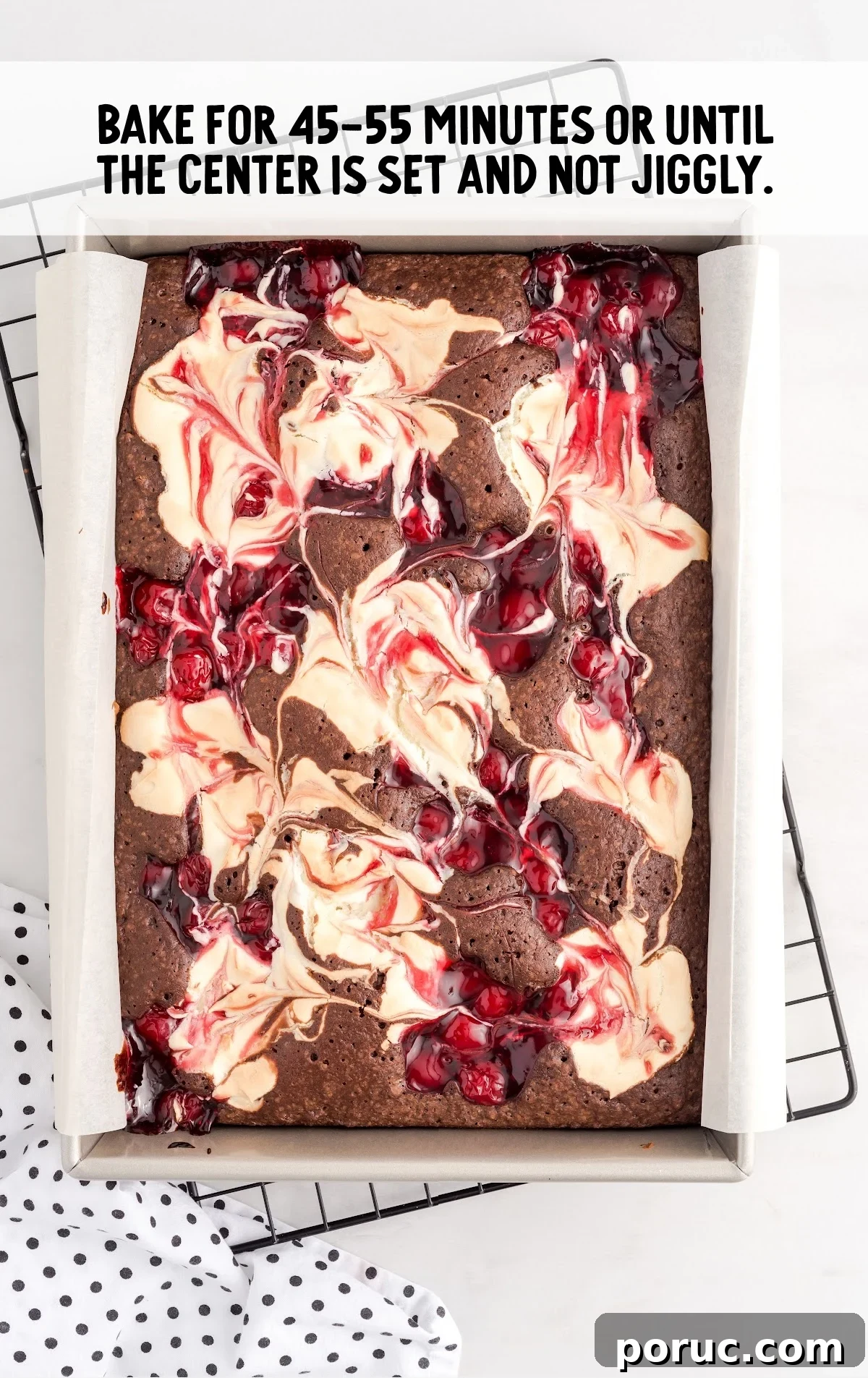 cheesecake brownie baked to 40-45 minutes 