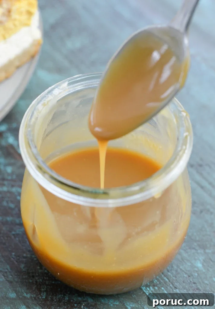 Keto Caramel Frappuccino Recipe — Low-Carb Iced Coffee Treat 5 Keto caramel sauce drizzled on coffee