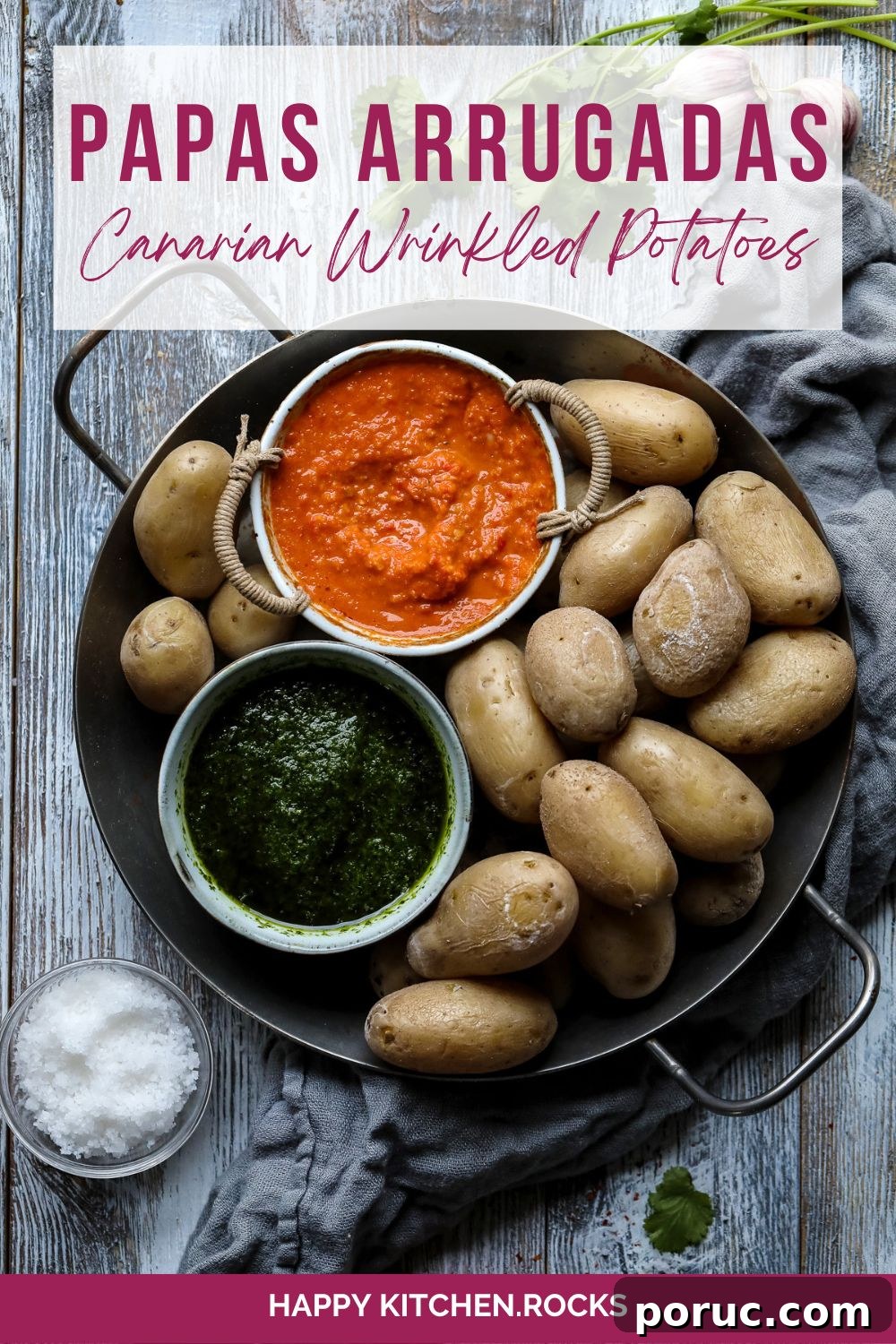 Papas Arrugadas Canarian Potatoes Pinterest Pin.