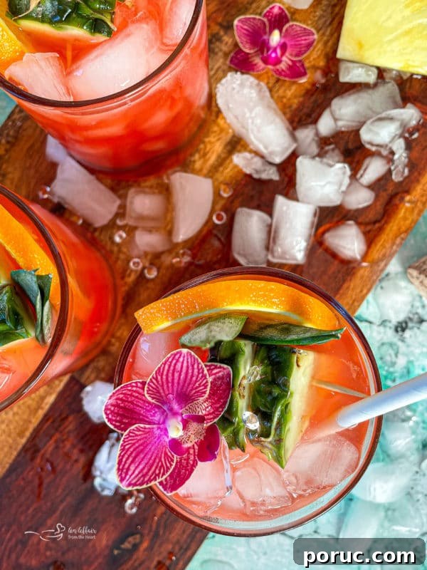 Tropical Sparkling Cocktail