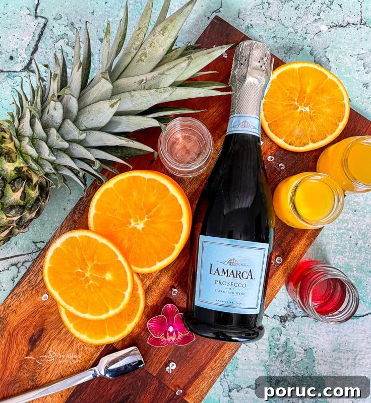 Tropical Sparkling Cocktail glass