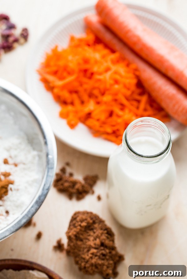 Carrot Cake Scones with Maple Cream Cheese Glaze Recipe 3 Carrot Cake Scones Ingredients