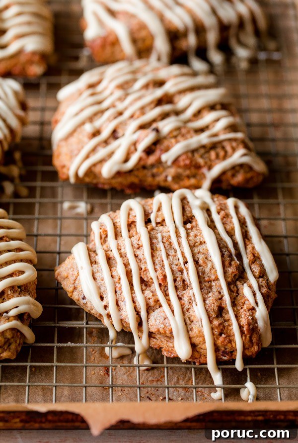 Carrot Cake Scones with Maple Cream Cheese Glaze Recipe 4 Carrot Cake Scones with Maple Cream Cheese Glaze