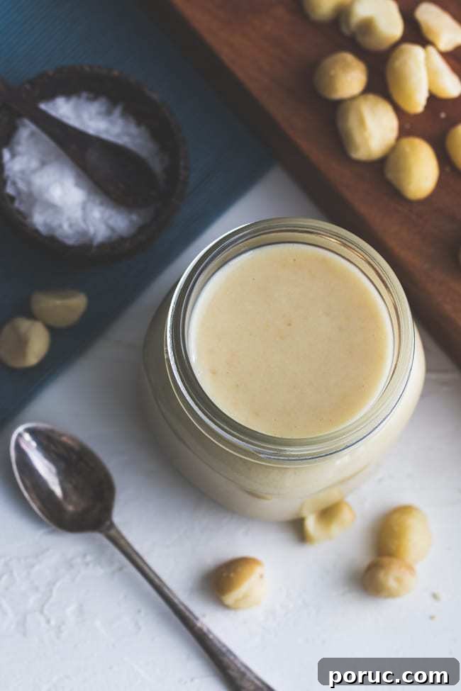 Creamy Macadamia Nut Butter: Smooth Spread for Baking & Snacks 2 macadamia nut butter