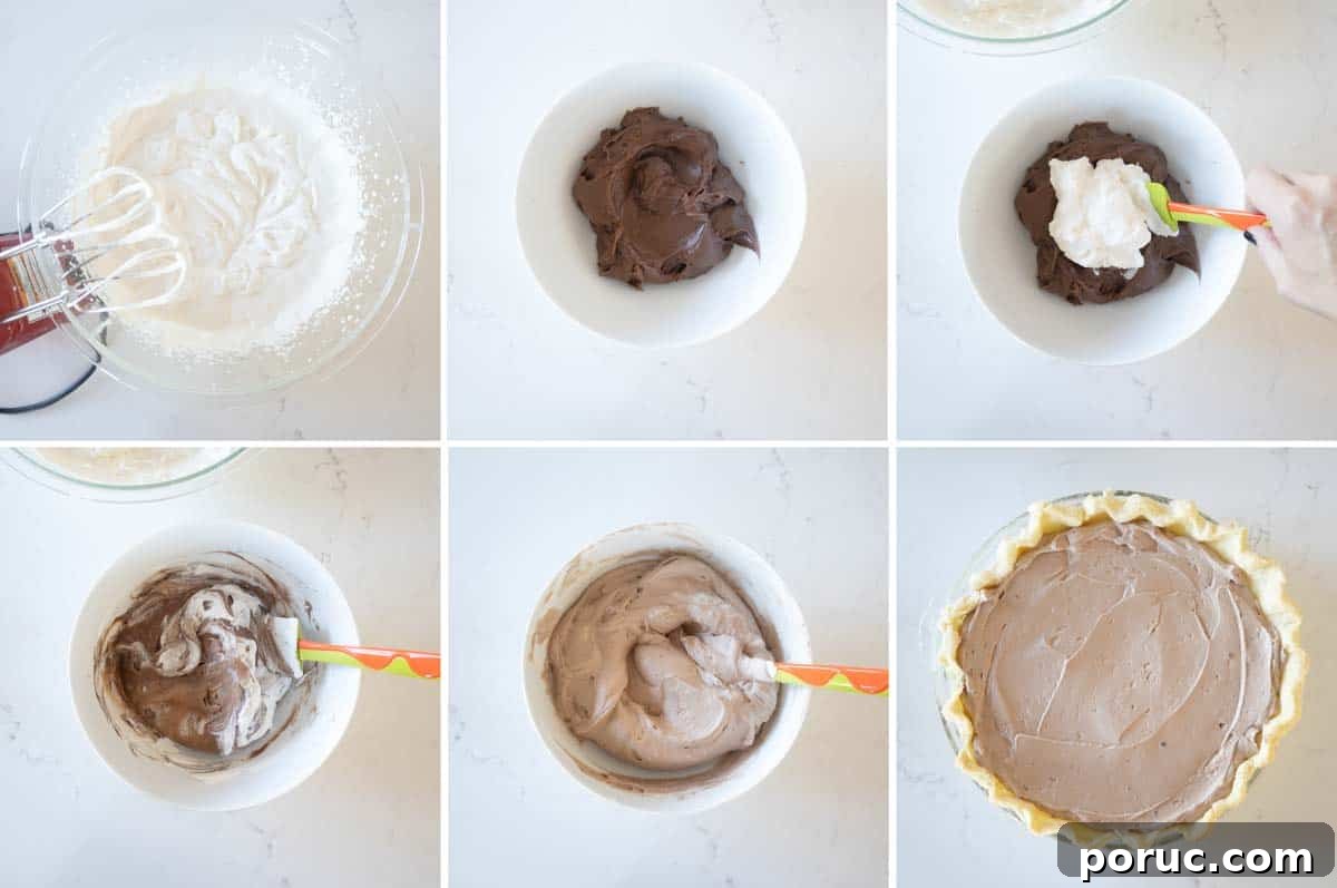 Rich, creamy and silky, this Chocolate Cream Pie is a chocolate lovers dream! A creamy chocolate filling is topped with whipped cream in this easy, crowd pleasing pie. steps to make whipped cream filling for chocolate cream pie