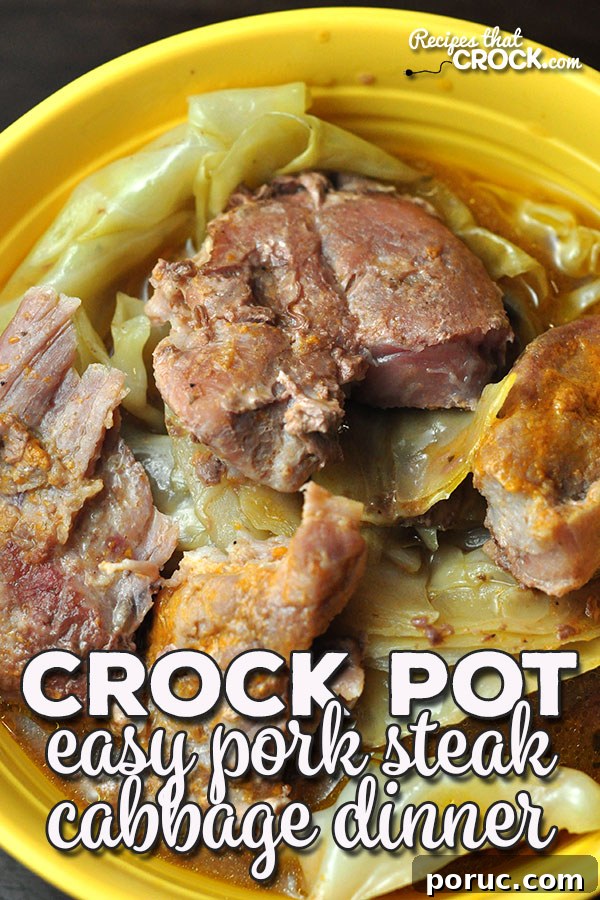 If you are looking for a truly easy one-pot meal, this Easy Crock Pot Pork Steak Cabbage Dinner is just what you need! Simple and delicious!